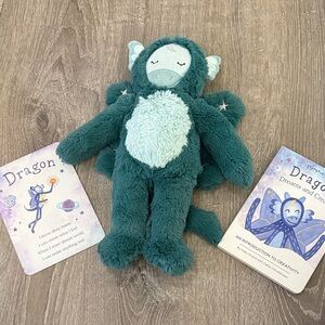 Slumberkins Dragon plush with book and card- Plush Dragon Stuffed Animal